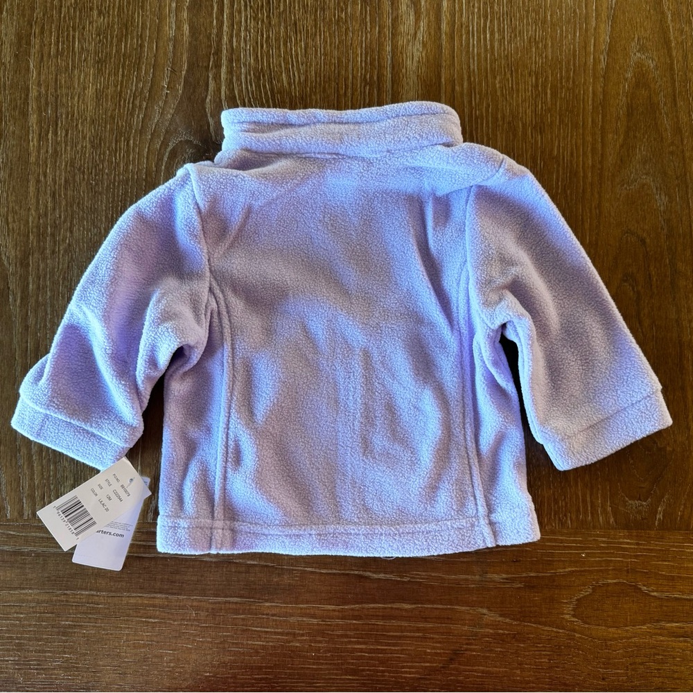 NWT Carter's super soft lavender polar fleece jacket 12mos - Picture 5 of 9